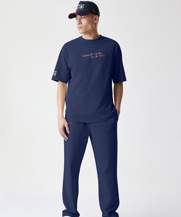 オラクル レッドブル レーシング NewEra バックグラフィック オーバーサイズ Tシャツ ネイビー 2025
