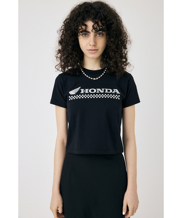 ホンダ MOUSSY HONDA RHINESTONE Tシャツ ブラック