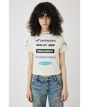 ホンダ MOUSSY HONDA RACING TINY Tシャツ ホワイト