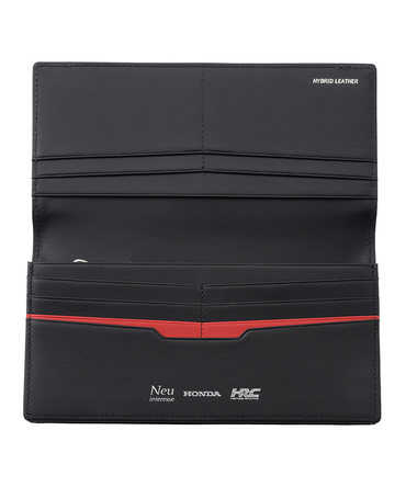 HRC Honda RACING x ノイインテレッセ LF 長財布(小銭入れ付き通しマチ束入) ブラックxブラック