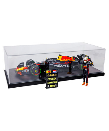 フェルスタッペン別注 ミニチャンプス 1/12スケール オラクル レッドブル レーシング ホンダ RB18 マックス・フェルスタッペン 2022年 日本GP 優勝 ワールドチャンピオン フィギュア＆チャンピオンボード付き /ARB