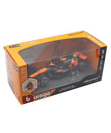 ブラゴ 1/24スケール マクラーレン F1 チーム MCL38 ランド・ノリス 2024年 マイアミGP F1初優勝 (ドライバーフィギュア付属)