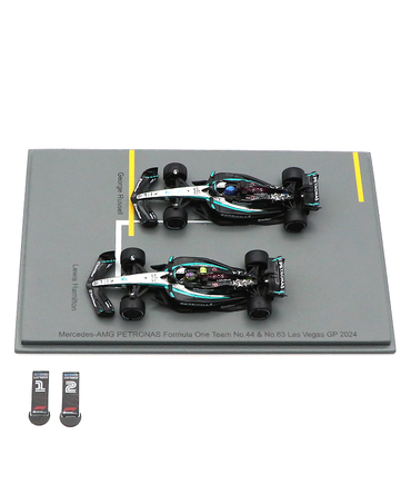 スパーク 1/64スケール メルセデス AMG ペトロナス F1 W15 E パフォーマンス ハミルトン / ラッセル 2024年 ラスベガスGP 2台セット /spk