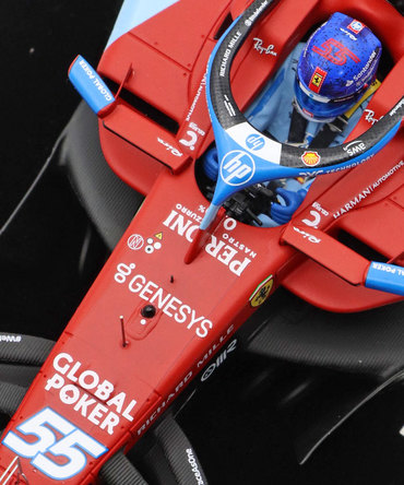 ルックスマート 1/18スケール フェラーリ SF-24 カルロス・サインツ 2024年 マイアミGP /24f1m