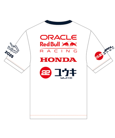 【8月上旬入荷予約受付中】角田裕毅 x オラクル レッドブル レーシング 日本限定 Tシャツ (2025年日本GP仕様)  /FN-W/ARB/JPL