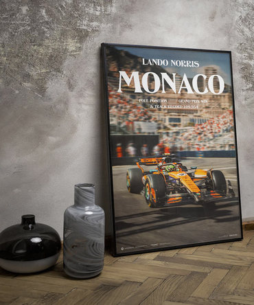 ランド・ノリス マクラーレン 2025年 モナコGP 優勝 記念 ポスター