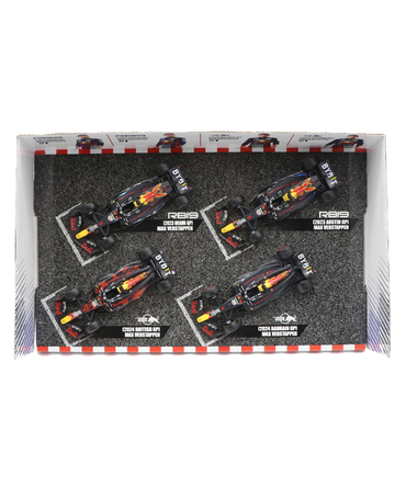 ブラゴ 1/43スケール レッドブル / マックス・フェルスタッペン F1 モデルカー4台セット