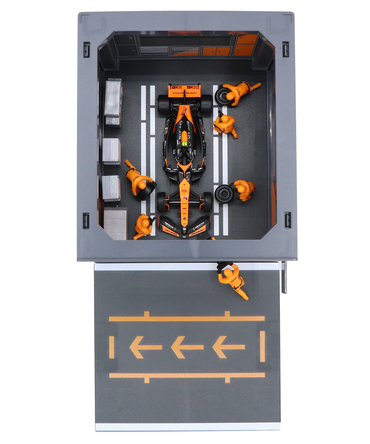 ブラゴ 1/43スケール マクラーレン F1 MCL38  ランド・ノリス ジオラマ ピットストップセット