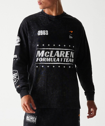 マクラーレン F1チーム NewEra ロングスリーブ レーシングTシャツ ブラック