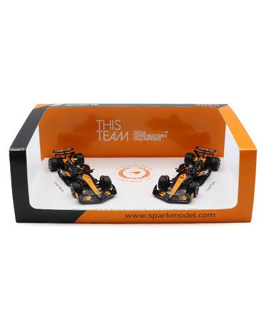 スパーク 1/64スケール マクラーレンF1チーム MCL38 ランド・ノリス ＆ オスカー・ピアストリ 2024年 コンストラクターズチャンピオン セット/spk
