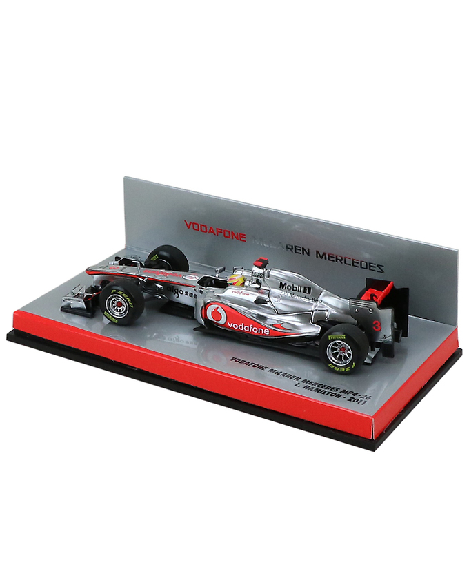 【海外並行品】マクラーレンチーム別注 ミニチャンプス 1/43スケール ボーダフォン マクラーレン メルセデス MP4-26 ルイス・ハミルトン　2011年拡大画像