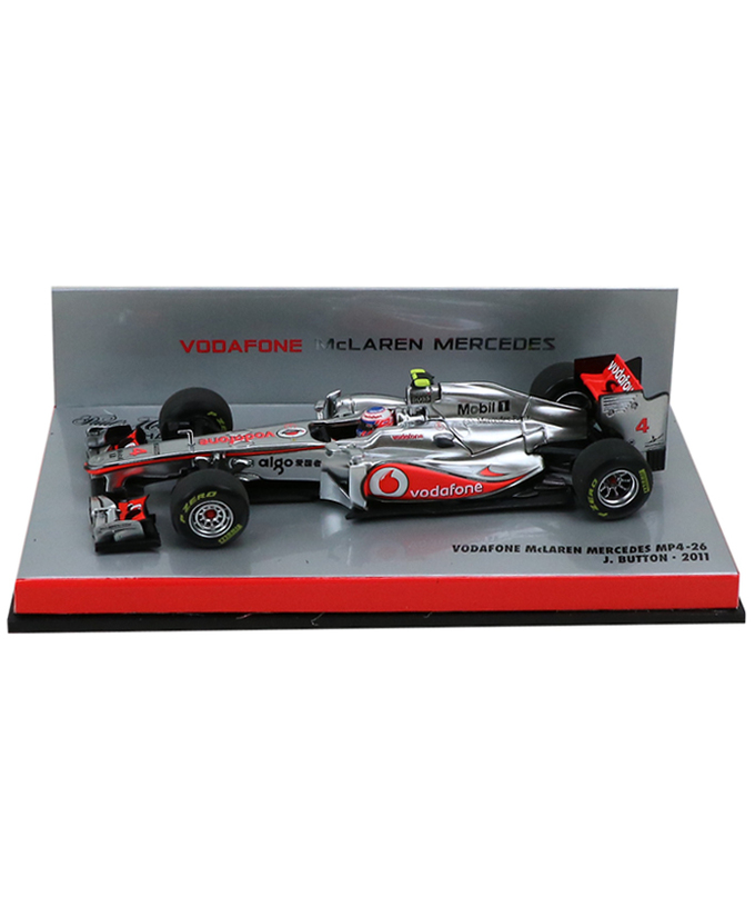【海外並行品】マクラーレンチーム別注 ミニチャンプス 1/43スケール ボーダフォン マクラーレン メルセデス MP4-26 ジェンソン・バトン　2011年拡大画像