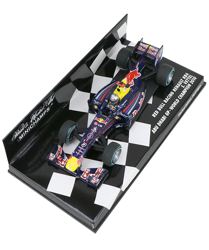【海外並行品】ミニチャンプス 1/43スケール レッドブルレーシング ルノー RB6 セバスチャン・ベッテル アブダビGP ワールドチャンピオン 2010年/ARB拡大画像