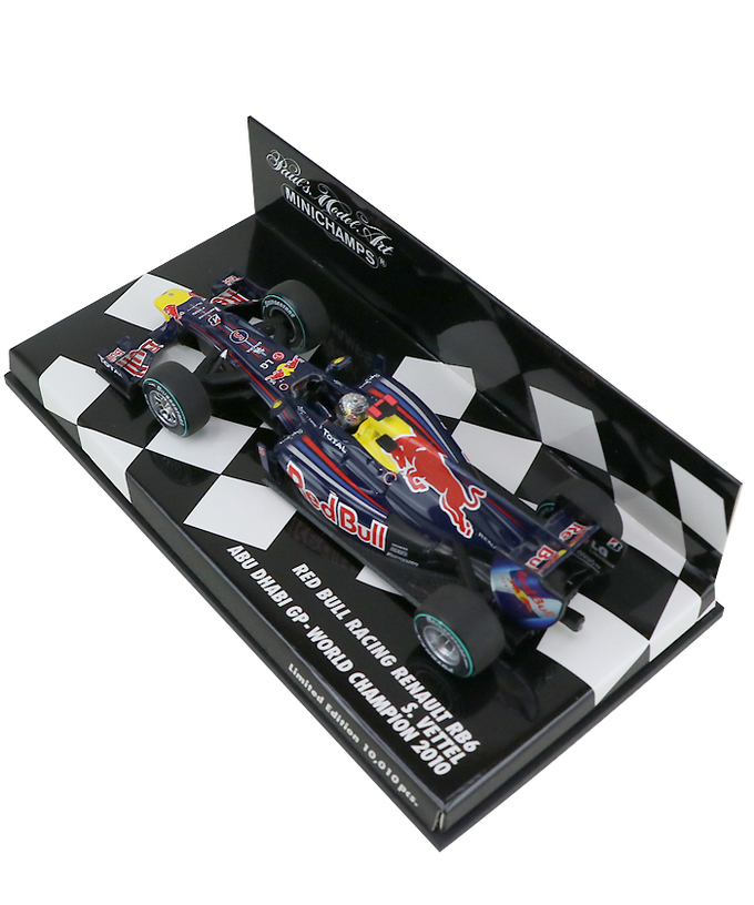 【海外並行品】ミニチャンプス 1/43スケール レッドブルレーシング ルノー RB6 セバスチャン・ベッテル アブダビGP ワールドチャンピオン 2010年/ARB拡大画像