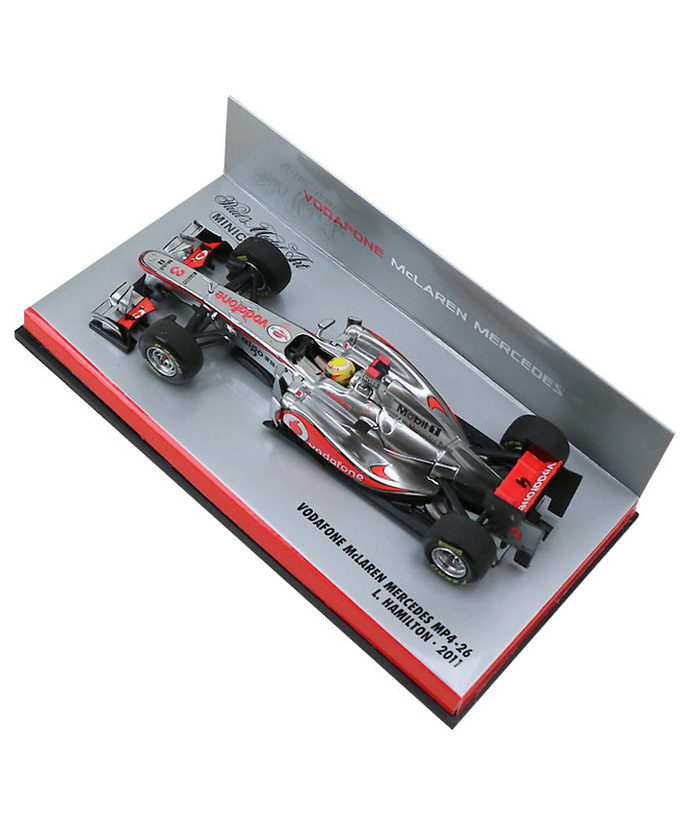 【海外並行品】マクラーレンチーム別注 ミニチャンプス 1/43スケール ボーダフォン マクラーレン メルセデス MP4-26 ルイス・ハミルトン　2011年拡大画像