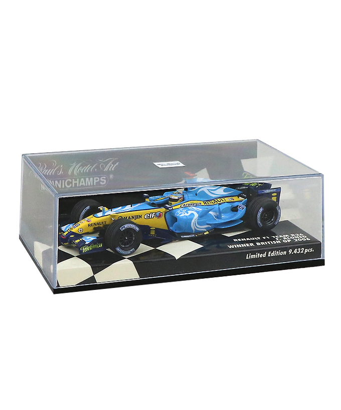 【海外並行品】ミニチャンプス 1/43スケール ルノー F1チーム R26フェルナンド・アロンソ　2006年イギリスGP優勝拡大画像