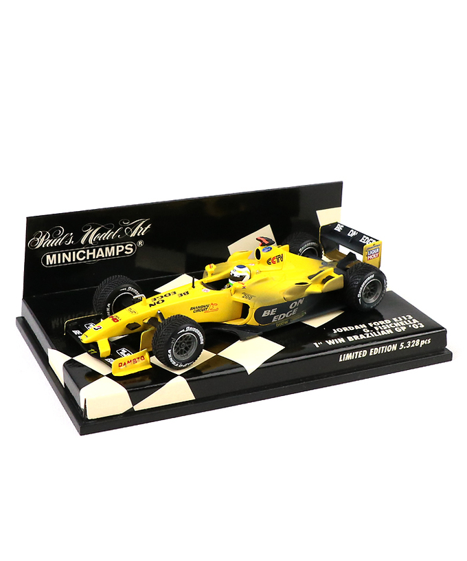 【海外並行品】ミニチャンプス 1/43スケール ジョーダン フォード EJ13　ジャンカルロ・フィジケラ 2003年ブラジルGP優勝 （ウェザリング塗装）拡大画像