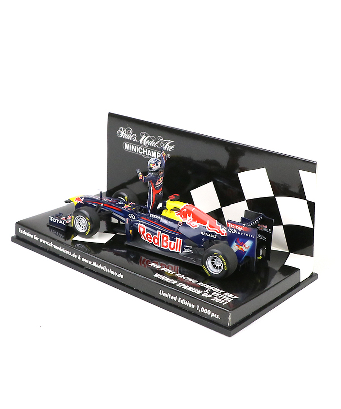 【海外並行品】ミニチャンプス 1/43スケール レッドブル レーシング ルノー RB7 セバスチャン・ベッテル　2011年スペインGP優勝/ARB拡大画像