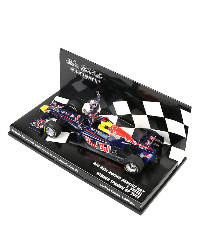 【海外並行品】ミニチャンプス 1/43スケール レッドブル レーシング ルノー RB7 セバスチャン・ベッテル　2011年スペインGP優勝/ARB拡大画像