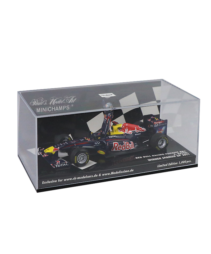 【海外並行品】ミニチャンプス 1/43スケール レッドブル レーシング ルノー RB7 セバスチャン・ベッテル　2011年スペインGP優勝/ARB拡大画像