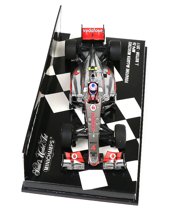 【海外並行品】ミニチャンプス 1/43スケール ボーダフォン マクラーレン メルセデス MP4-26 ジェンソン・バトン　2011年拡大画像