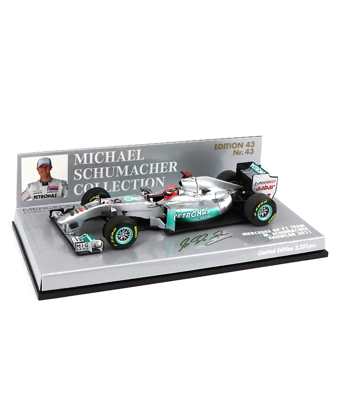 【海外並行品】ミニチャンプス 1/43スケール メルセデス GP F1チーム ミハエル・シューマッハー  2011年ショーカー #43拡大画像