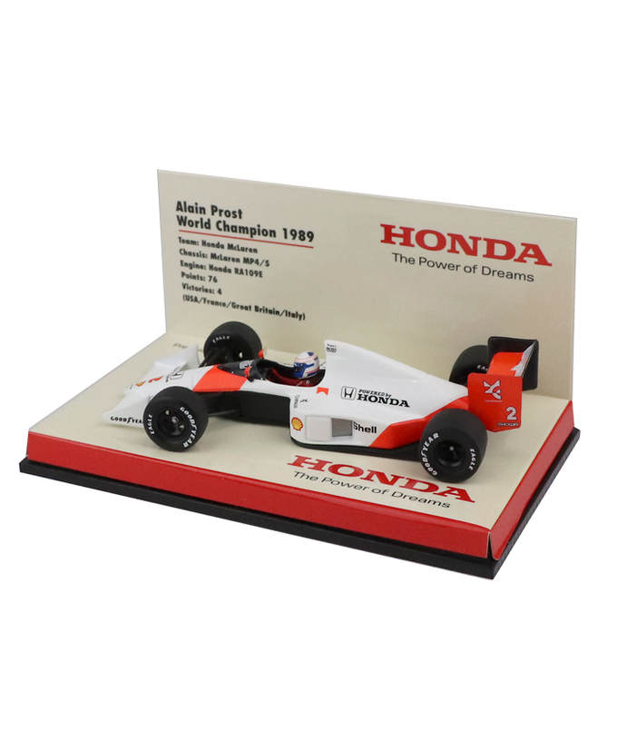 【海外並行品】HONDA(ヨーロッパ限定）別注 ミニチャンプス 1/43スケール  マクラーレン ホンダ MP4/5 アラン・プロスト 1989年拡大画像