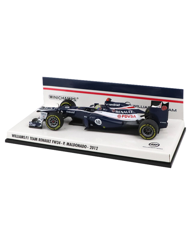 【海外並行品】ミニチャンプス 1/43スケール ウィリアムズ F１チーム ルノー FW34 パストール・マルドナド 2012年拡大画像