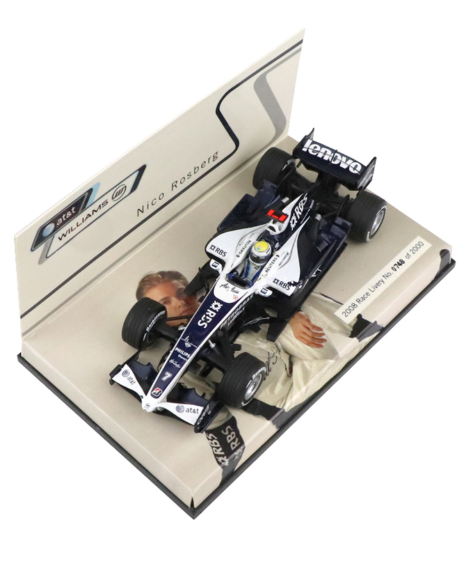 【海外並行品】ウィリアムズチーム別注 ミニチャンプス 1/43スケール  ウイリアムズ トヨタ 2008年ショーカー ニコ・ロズベルグ 拡大画像