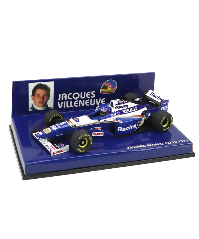 【海外並行品】ミニチャンプス 1/43スケール ウィリアムズ ルノー FW18 ジャック・ビルニューブ 1996年拡大画像