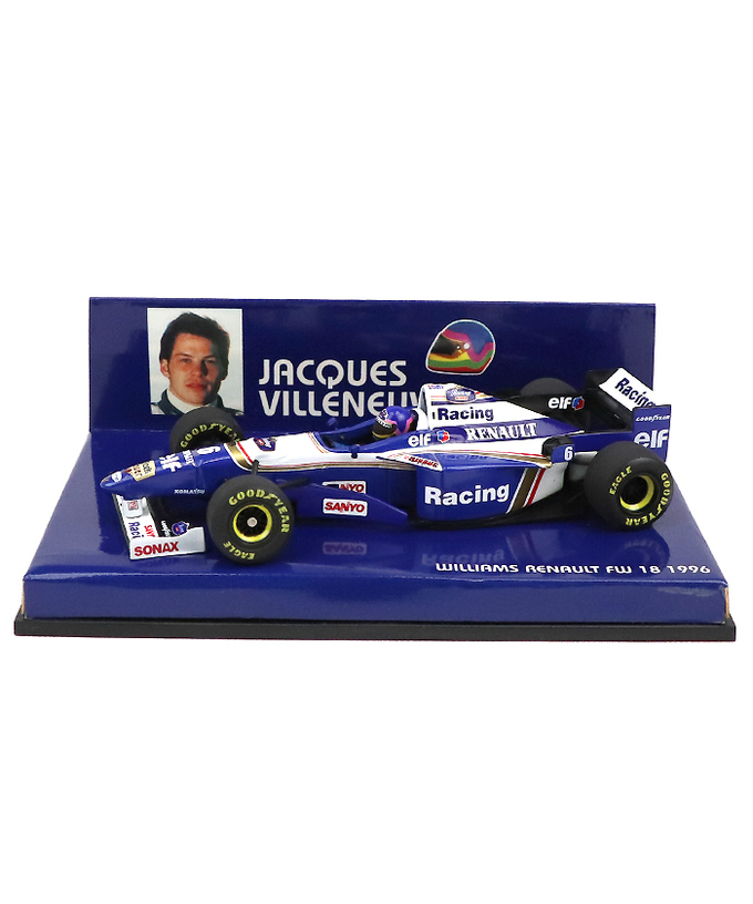 【海外並行品】ミニチャンプス 1/43スケール ウィリアムズ ルノー FW18 ジャック・ビルニューブ 1996年拡大画像