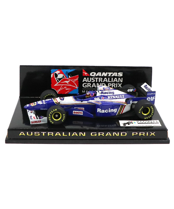 【海外並行品】QANTAS(カンタス航空)別注 ミニチャンプス 1/43スケール ウィリアムズ ルノー FW18 ジャック・ビルニューブ 1997年オーストラリアGP拡大画像