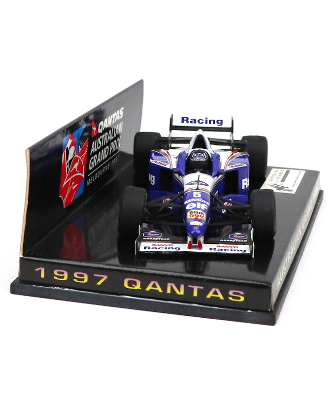 【海外並行品】QANTAS(カンタス航空)1997年オーストラリアGP別注 ミニチャンプス 1/43スケール ウィリアムズ ルノー FW18 デーモン・ヒル拡大画像