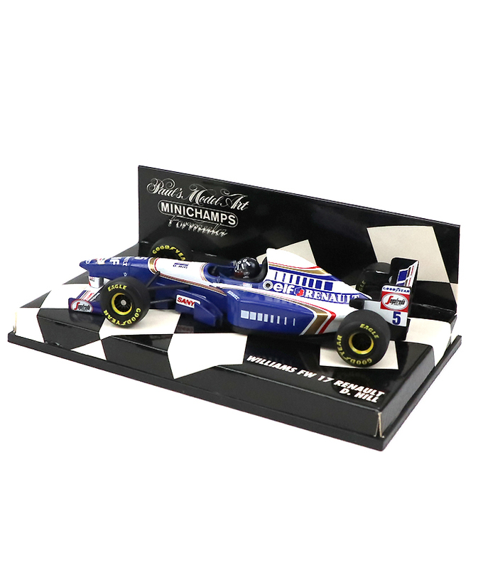 【海外並行品】ミニチャンプス 1/43スケール ウィリアムズ ルノー FW17 デーモン・ヒル 1995年拡大画像