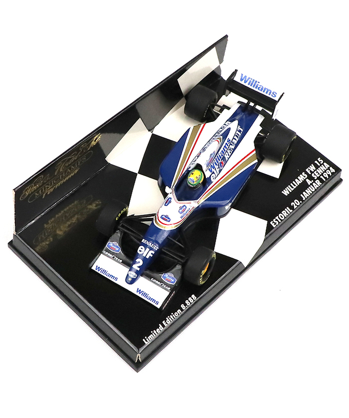 【海外並行品】ミニチャンプス 1/43スケール ウィリアムズ ルノー FW15 アイルトン・セナ 1994年エストリル拡大画像