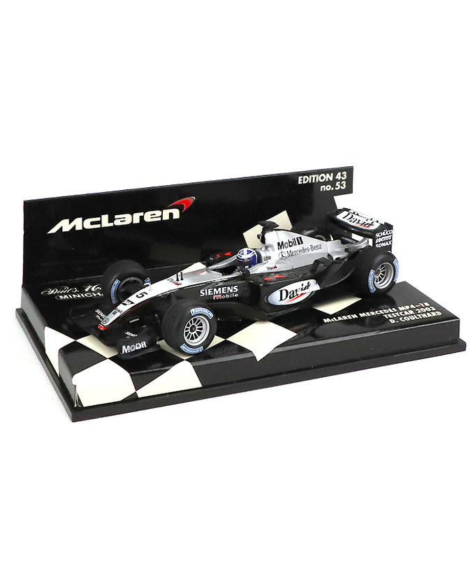 【海外並行品】ミニチャンプス 1/43スケール マクラーレン メルセデス MP4-18 デビッド・クルサード 2003年テストカー拡大画像