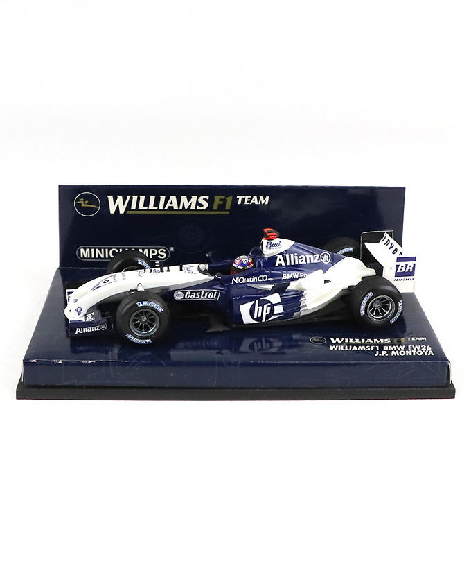 【海外並行品】ミニチャンプス 1/43スケール ウィリアムズ F１ BMW FW26 ファン・パブロ・モントーヤ 2004年拡大画像