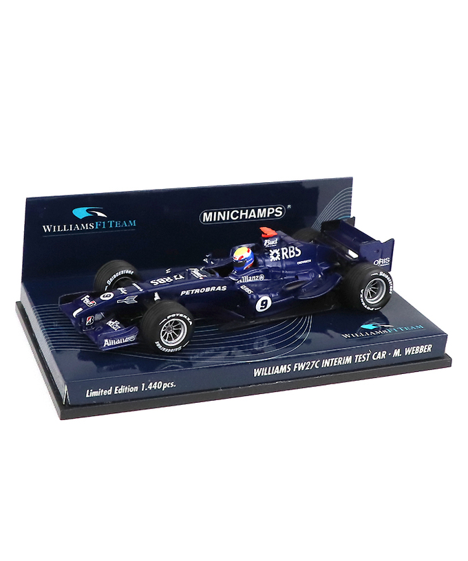 【海外並行品】ミニチャンプス 1/43スケール ウィリアムズ FW27C インタラム テストカー マーク・ウェバー 2005年拡大画像
