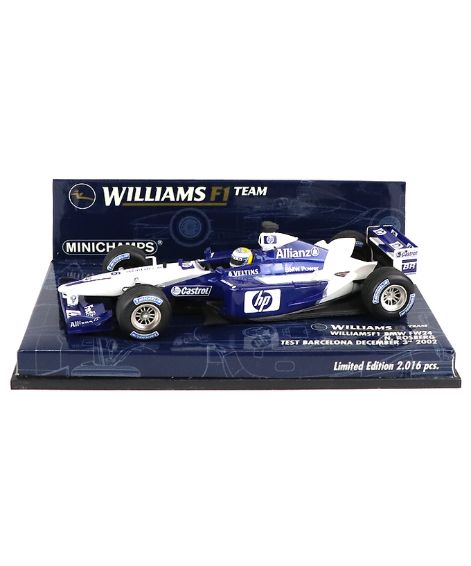 【海外並行品】ミニチャンプス 1/43スケール ウィリアムズ FW24 ニコ・ロズベルグ 2002年バルセロナ テスト拡大画像