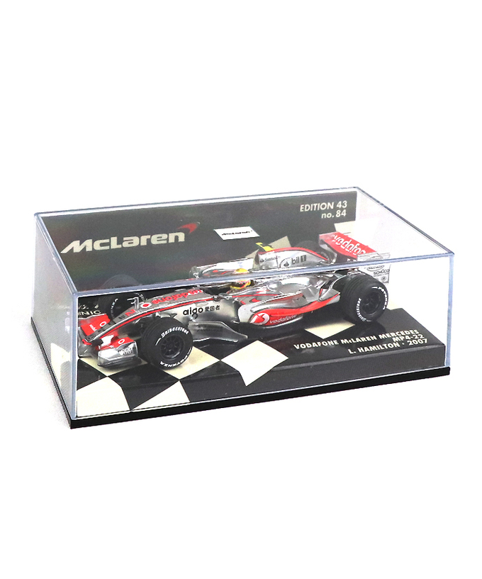 【海外並行品】ミニチャンプス 1/43スケール ボーダフォン マクラーレン メルセデス MP4/22 ルイス・ハミルトン 2007年拡大画像