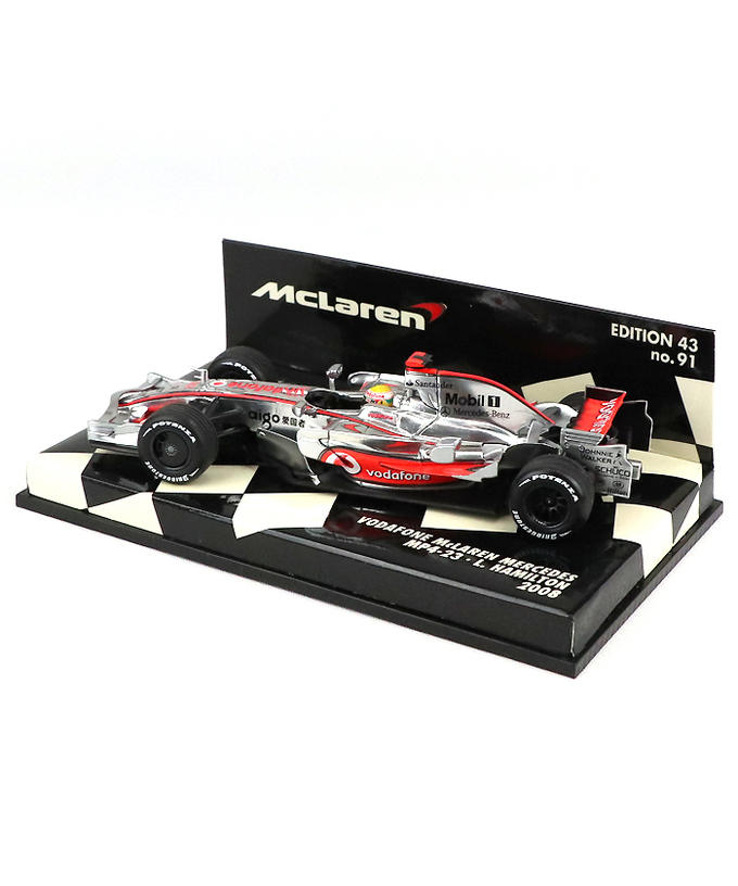 【海外並行品】ミニチャンプス 1/43スケール ボーダフォン マクラーレン メルセデス MP4/23 ルイス・ハミルトン 2008年拡大画像