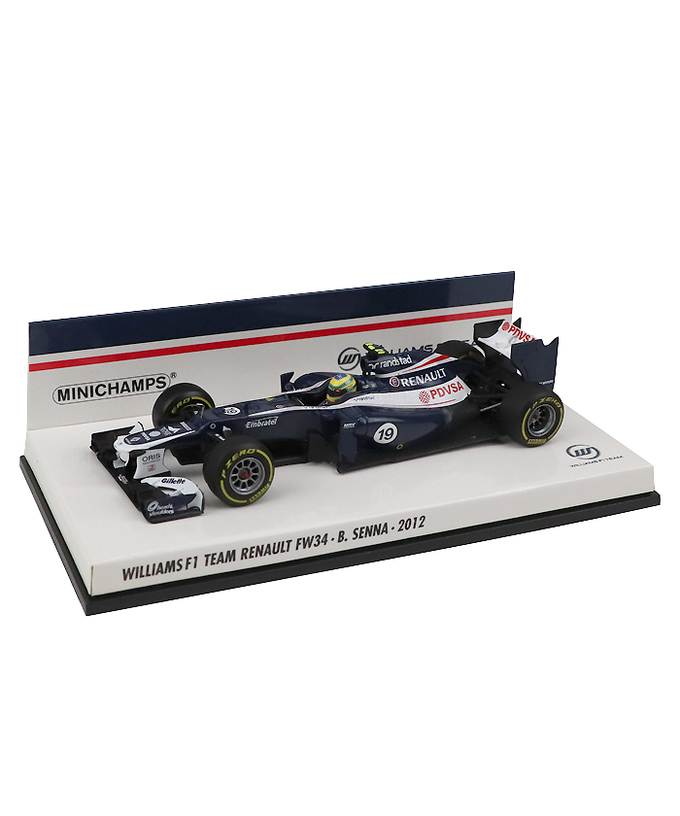 【海外並行品】ミニチャンプス 1/43スケール ウィリアムズ チーム ルノー  FW34 ブルーノ・セナ 2012年拡大画像