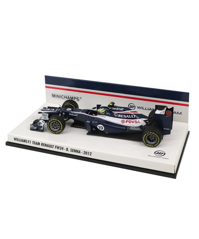 【海外並行品】ミニチャンプス 1/43スケール ウィリアムズ チーム ルノー  FW34 ブルーノ・セナ 2012年拡大画像