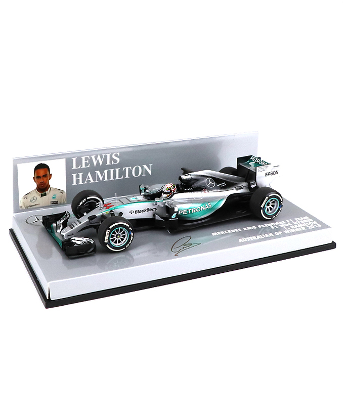 【海外並行品】ミニチャンプス 1/43スケール メルセデス AMG ペトロナス F１チーム W06 ハイブリッド ルイス・ハミルトン 2015年オーストラリアGP優勝　拡大画像