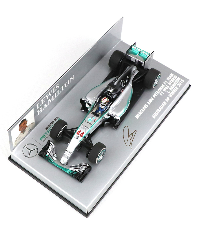 【海外並行品】ミニチャンプス 1/43スケール メルセデス AMG ペトロナス F１チーム W06 ハイブリッド ルイス・ハミルトン 2015年オーストラリアGP優勝　拡大画像