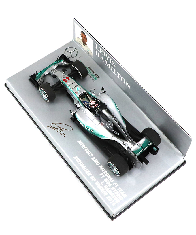 【海外並行品】ミニチャンプス 1/43スケール メルセデス AMG ペトロナス F１チーム W06 ハイブリッド ルイス・ハミルトン 2015年オーストラリアGP優勝　拡大画像