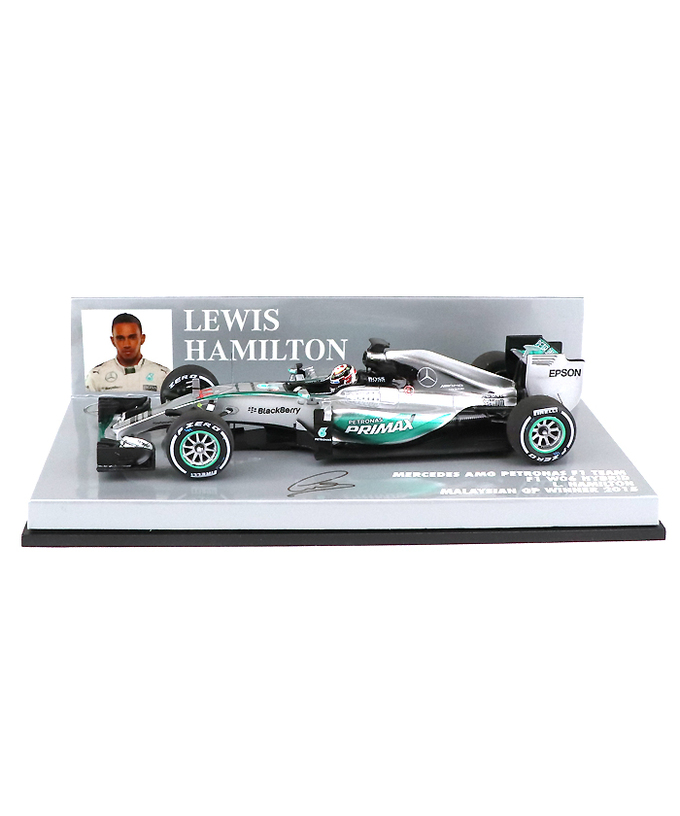 【海外並行品】ミニチャンプス 1/43スケール メルセデス AMG ペトロナス F１チーム W06 ハイブリッド ルイス・ハミルトン 2015年マーレーシアGP優勝拡大画像