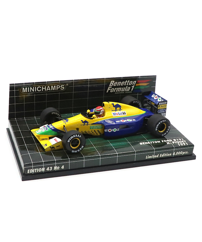 【海外並行品】ミニチャンプス 1/43スケール ベネトン フォード B191 ネルソン・ピケ 1991年 拡大画像