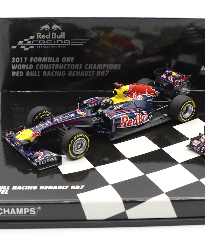 【海外並行品】ミニチャンプス 1/43スケール レッドブル レーシング ルノー RB7 セバスチャン・ベッテル ＆ マーク・ウェバー 2011年コンストラクターズチャンピオン 2台セット拡大画像
