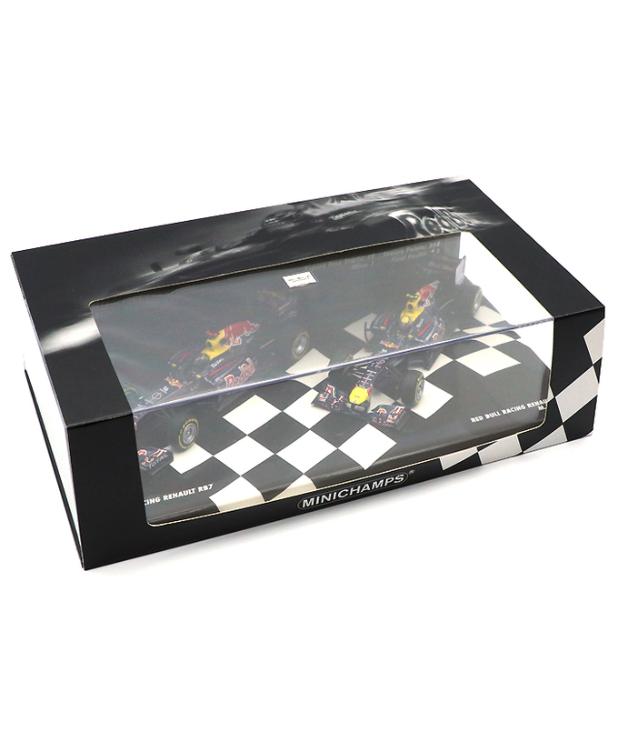 【海外並行品】ミニチャンプス 1/43スケール レッドブル レーシング ルノー RB7 セバスチャン・ベッテル ＆ マーク・ウェバー 2011年コンストラクターズチャンピオン 2台セット拡大画像